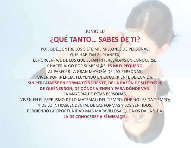 ¿Qué tanto... sabes de ti?